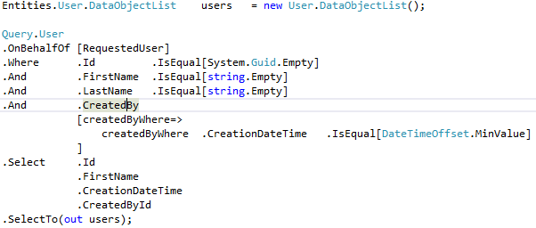 Example of related query in Atomic.Net's Domain Specific Querying Language